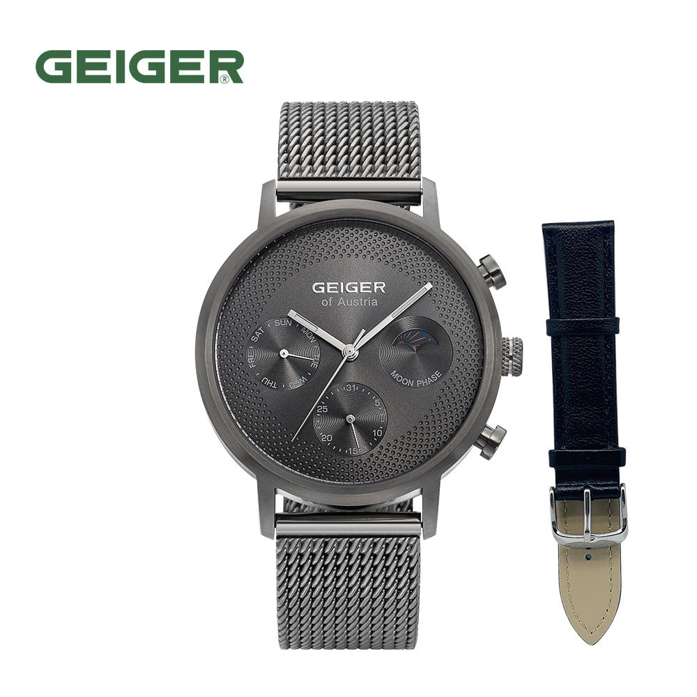 GE1215GY남성용 메탈시계 42mmㅣGEIGER WATCH 